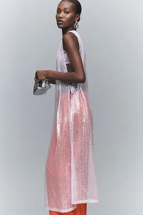 Sunday In Brooklyn Sheer Sequin Side Tie Tunic Top