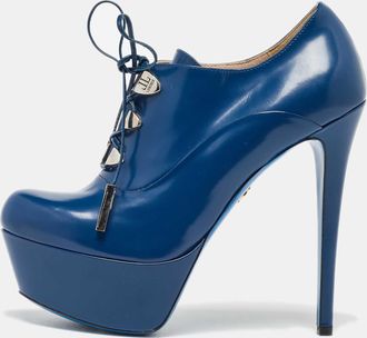 Loriblu Blue Patent Leather Booties
