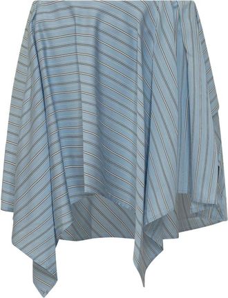 Iro Utalia Asymmetrische Rok - Dames - Korte rokken - Blauw - 2XS - Nylon - Rokken