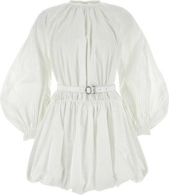 Jil Sander White Cotton Mini Dress