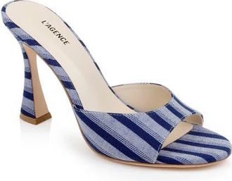 L'agence Avery Slide Sandal in Light Blue at Nordstrom, Size 6.5