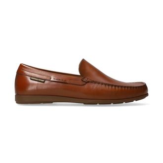Mephisto Bruine leren heren mocassin - Heren - Loafers - Bruin - 40 EU - Schoenen