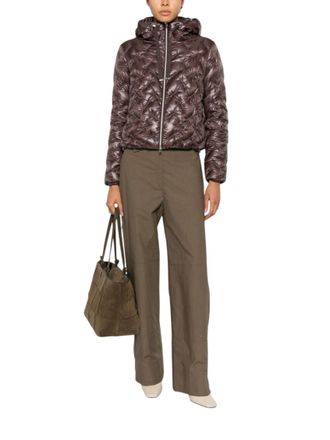 Herno Brown Quilted Hood Jacket