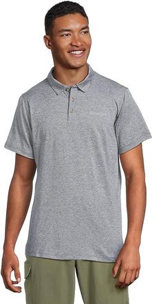 Columbia Tech Trail Utility Polo Mens Short Sleeve Knit Collegiate Navy Heather : 2XL, Elastane/Polyester