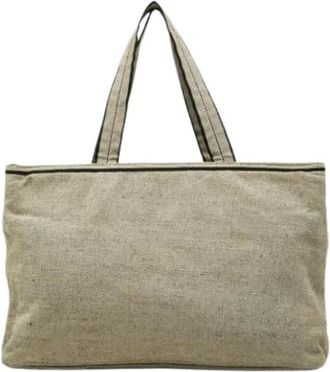 Prada Pre-owned Tote Bags, female, Beige, Size: ONE SIZE Pre-owned Vintage Tote Bag