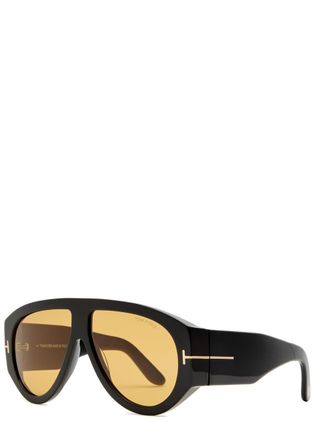 Tom Ford Bronson Aviator-style Sunglasses - Black - One Size