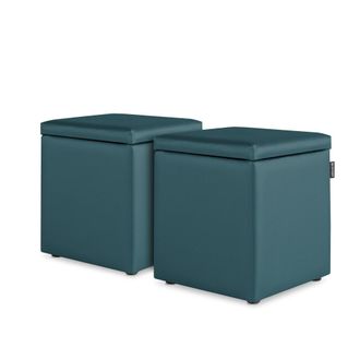 Happers Happers - Puff Cubo Arc&oacute;n Polipiel Glaciar Pack 2 Unidades Glaciar