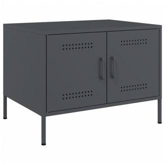 Berkfield Home Coffee Table Anthracite 68x50x50.5 cm Steel in White