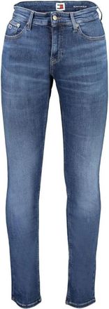 Tommy Hilfiger Geborduurde Slim Fit Jeans met Logo - Heren - Slim Fit Jeans - Blauw - W28 L32 - Katoen - Jeans