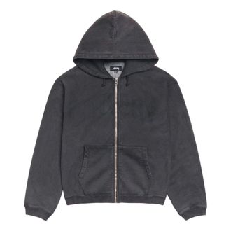 St&uuml;ssy Faded Graphic Zip Hoodie Washed Black 118553-WABL