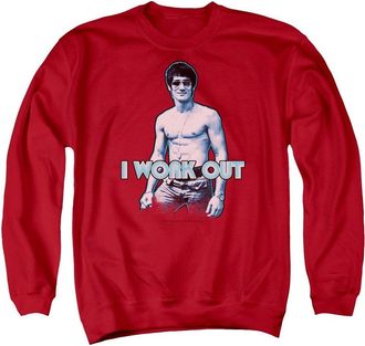 Gildan Bruce Lee Lee Works Out Adult Crewneck Sweatshirt
