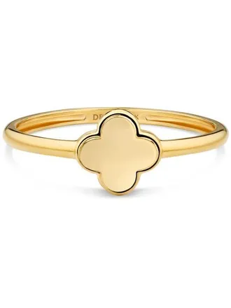 Devata Clover Ring in 14K Gold, 8mm in Yellow Gold at Nordstrom, Size 7