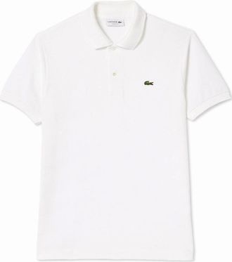 Lacoste Mens Mens White Lacoste L1212 Classic Polo T-Shirt - Size: 38