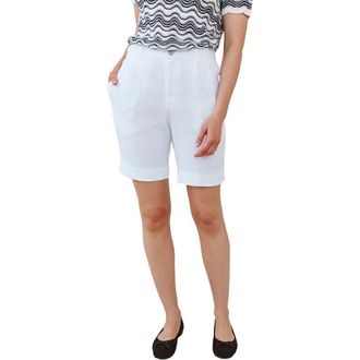 Bella Dahl Pleated Bermuda Shorts in White at Nordstrom, Size X-Small