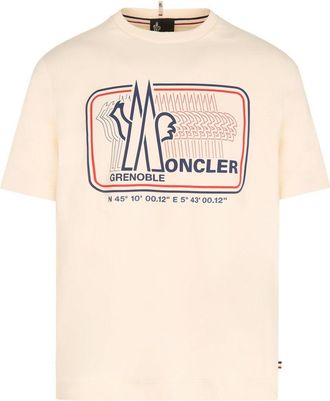 Moncler TEXT BRANDING T SHIRT Size: XL, colour: WHITE