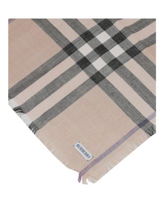 Burberry Large Check Gauze Scarf - Beige