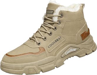 Generic Winter Shoes Mens Lined Warm Winter Boots Mens Winter Boots Non-Slip Snow Boots Men Slip On Boots Non-Slip High Hiking Shoes Outdoor Shoes Winter for 