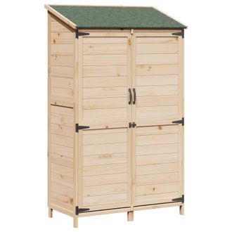 vidaXL Cobertizo De Jard&iacute;n Con Techo Natural 106,5 X 56 X 176 Cm Vidaxl