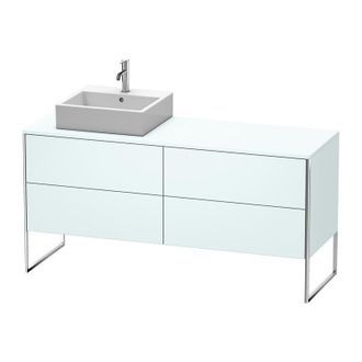 Duravit Mueble De Ba&ntilde;o Duravit Xsquare De 160,0 X 54,8 Cm, 4 Cajones Xs4924l, Color (frente/cuerpo): Azul Claro Mate - Xs4924l0909