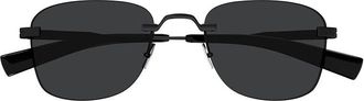 Saint Laurent SL744001 Square Rimless Sunglasses - Black