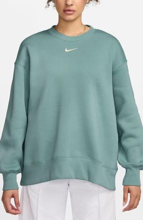 Nike Phoenix Fleece Oversize Crewneck Sweatshirt in Cannon/Sail at Nordstrom, Size X-Small