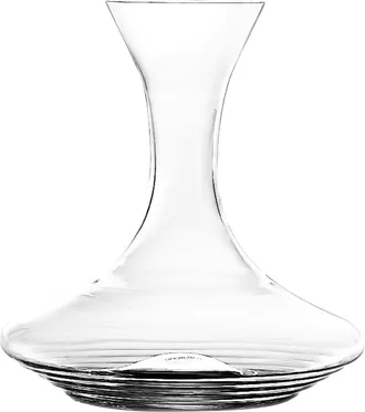 Zafferano Zafferano Decanter Collezione Esperienze In Vetro Sonoro Superiore Lavorato A Mano, Design Elegante Con Scanalature Interne Per Ossigenazione Vino