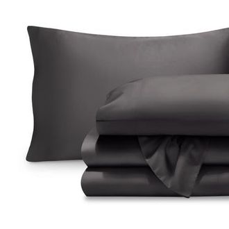 Bare Home TENCEL Lyocell Sheet Set in Forged Iron Grey at Nordstrom, Size Twin X-Long
