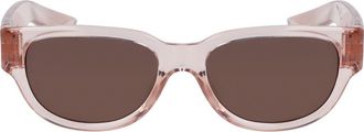 Nike Variant II 54mm Oval Sunglasses in Platinum Violet /Mauve at Nordstrom
