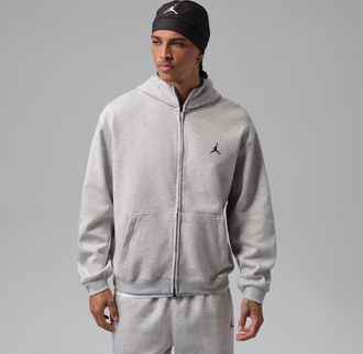 Nike Jordan Mens Jordan Sport Hoop Fleece Dri-FIT Full-Zip Hoodie in Grey | IM7532-050