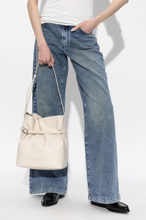 Emporio Armani Leather Bag, Womens, Cream