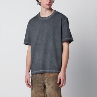 S&eacute;fr T-shirt Mauro nera slavata in cotone organico