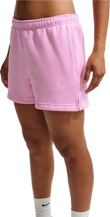 Nike (WMNS) Nike Studio Fleece Medium Mid-Rise Shorts Pink Rise Sail IR8313-621