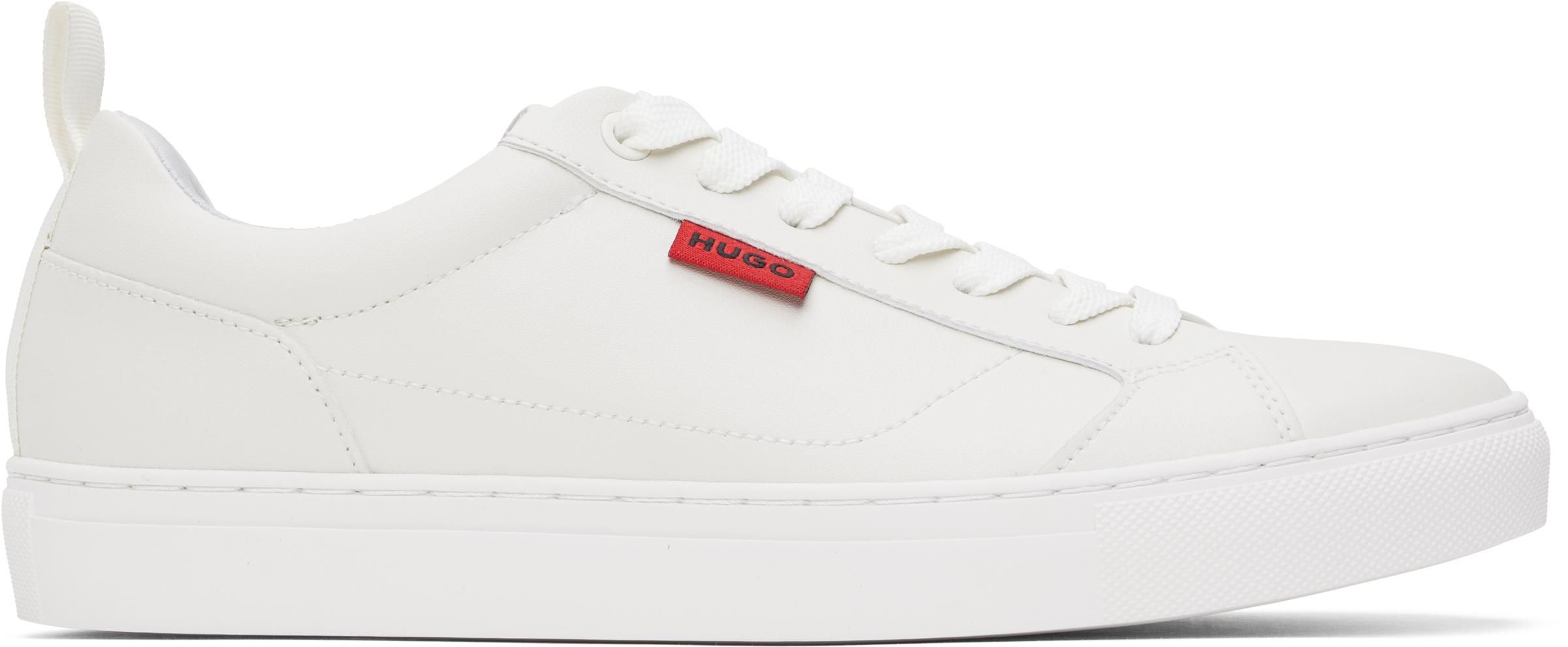 Hugo boss mens white sneakers on sale