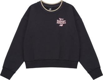 New Balance (WMNS) New Balance Athletics 70s Crewneck Sweatshirt Asia Sizing Black Pink AWT23552-PHM