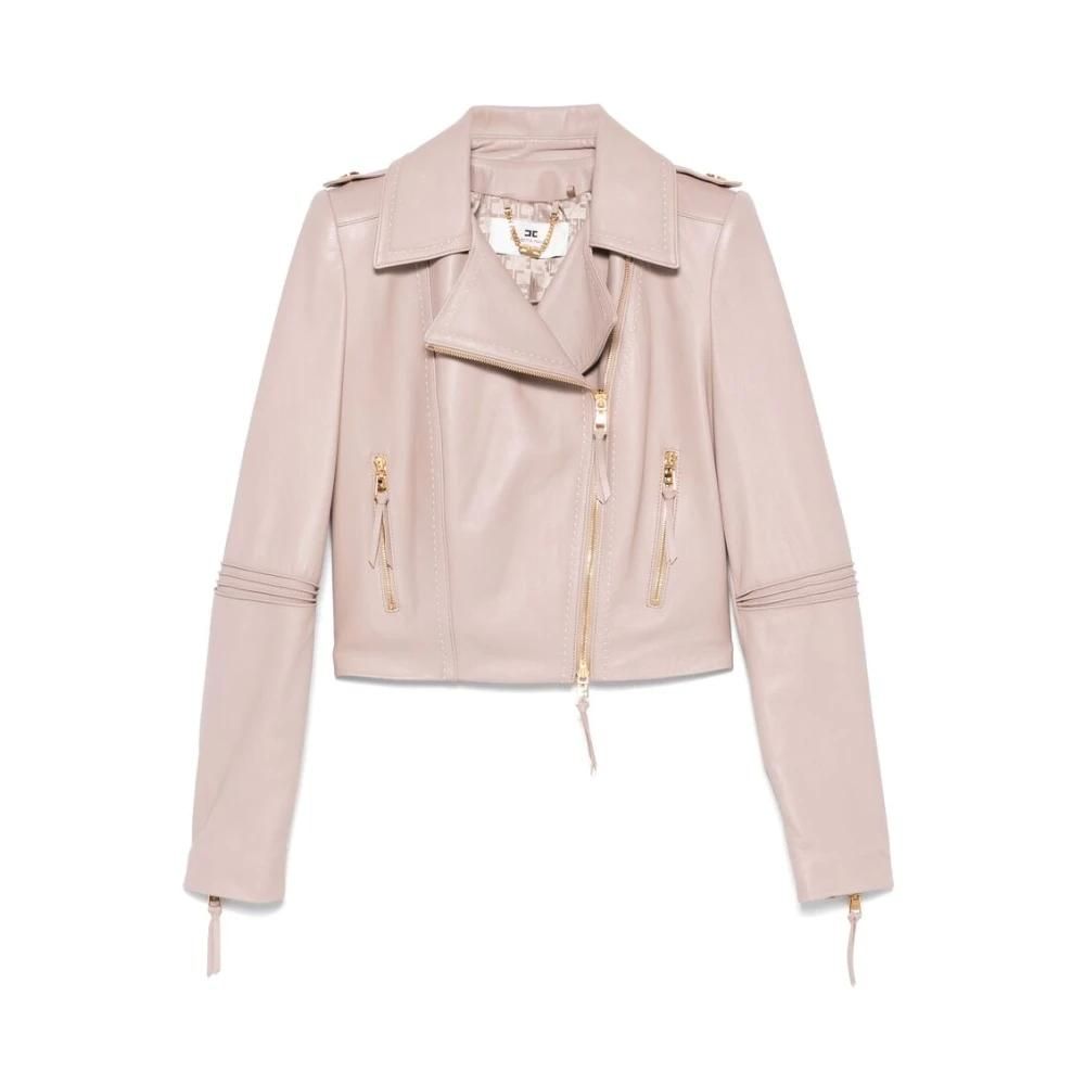 Women's Elisabetta Franchi Leather Jackets - up to −47