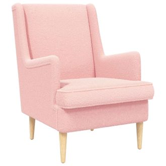 vidaXL Sill&oacute;n Rosa Boucl&eacute; Vidaxl