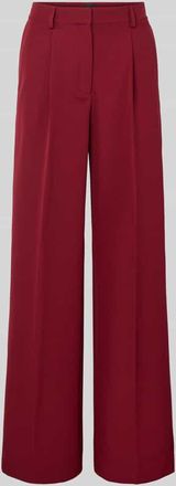 Boss Orange by Hugo Boss BOSS Orange Regular Fit Hose mit weitem Bein in Bordeaux, Größe 40