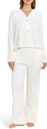 Honeydew Intimates Cozy Up Cardigan Long Pajamas in Marshmallow at Nordstrom Rack, Size X-Large