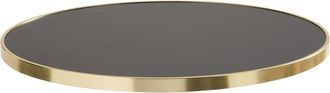 Oviala Tablero redondo negro con borde dorado 60 cm
