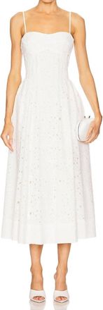 Jonathan Simkhai Kittiya Sleeveless Midi Dress In White