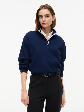 Tommy Hilfiger Womens Long-Sleeve Waffled Henley - Carbon Navy - L