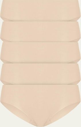 Commando Classic Low-Rise Microfiber Bikini Briefs, Pack of 5