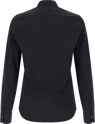 Kiton Mens Blue Cotton Blouse