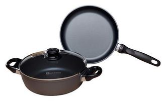 Swiss Diamond 3 Piece Cookware Set - Fry Pan and Casserole in Black at Nordstrom