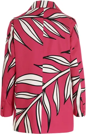 Rochas Floral-Print Cotton Blazer - Fuchsia