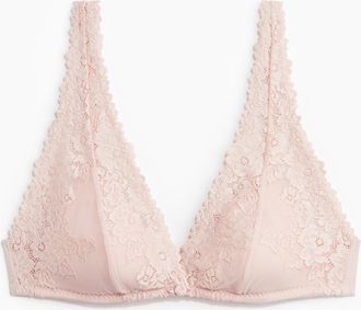 H&M Wattierter Soft-BH aus Spitze - Pink