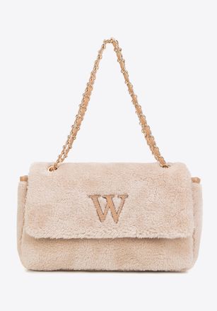 Wittchen Dames Crossbody Tas met Bont, Cr&egrave;me