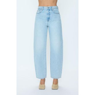 Pistola Denim Wes High Waist Barrel Jeans in Waves at Nordstrom, Size 32Regular