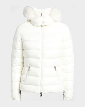 Moncler Badyf Faux Fur-Trimmed Hooded Short Down Jacket