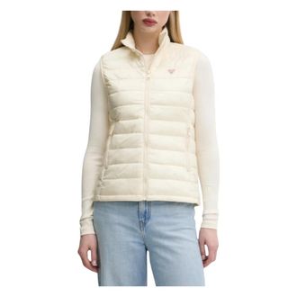 Guess Puffer Vest - Dames - Bodywarmers - Wit - XS - Polyester - Jassen